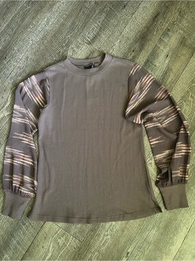 Cruel Denim Brown Waffle Knit Top